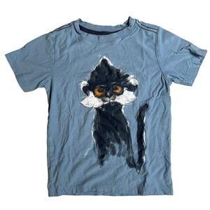 Tea Blue With Monkey Graphic Boy T-Shirt Size 7